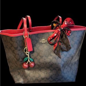 AUTHENTIC Coach Cherry Keychain ONLY. Purse is prop only.